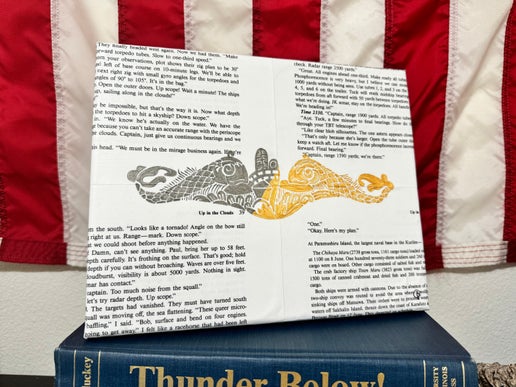 Thunder + Fish Canvas Art - Mustang (silver + gold)