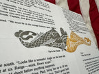Thunder + Fish Canvas Art - Mustang (silver + gold)