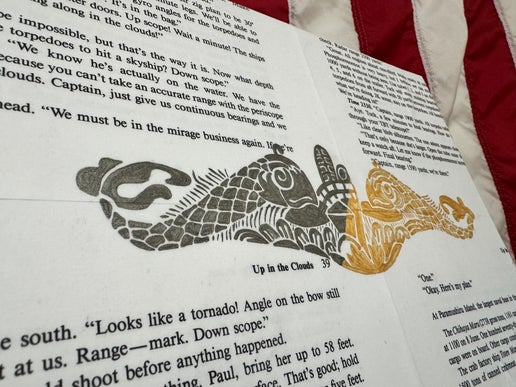 Thunder + Fish Canvas Art - Mustang (silver + gold)