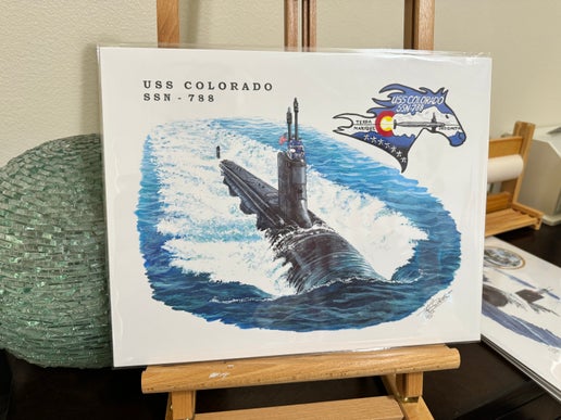 Tom Denton Boat Print - USS Colorado