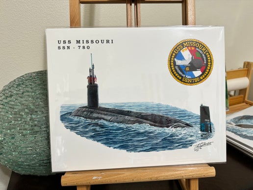 Tom Denton Boat Print - USS Missouri