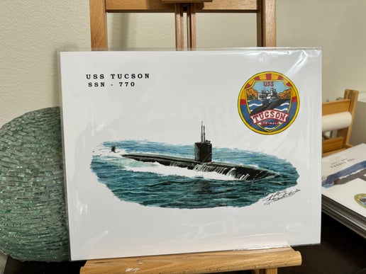Tom Denton Boat Print - USS Tucson