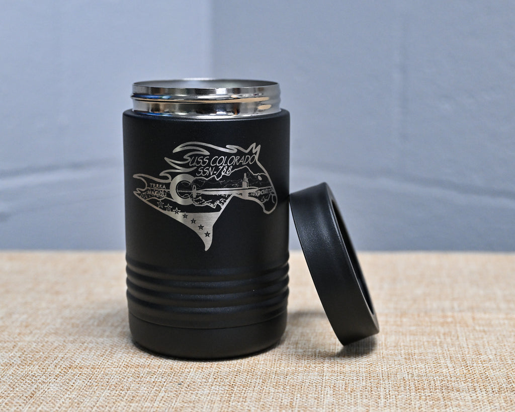 Engraved Command Crest Metal Can Holder