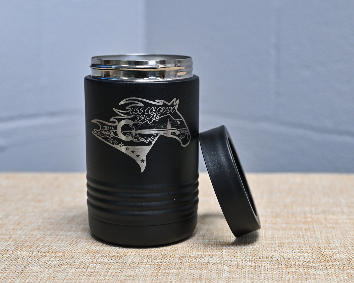 Engraved Command Crest Metal Can Holder