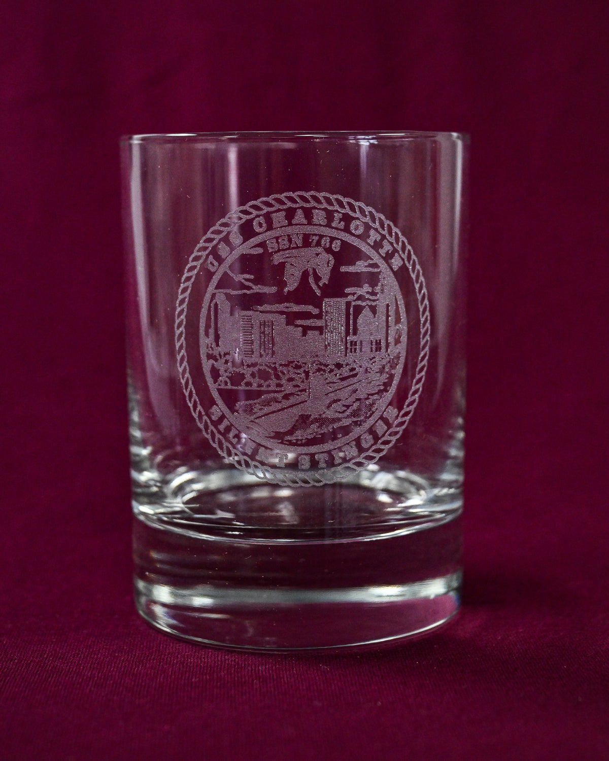 Command Crest Engraved 10oz Lowball Glass