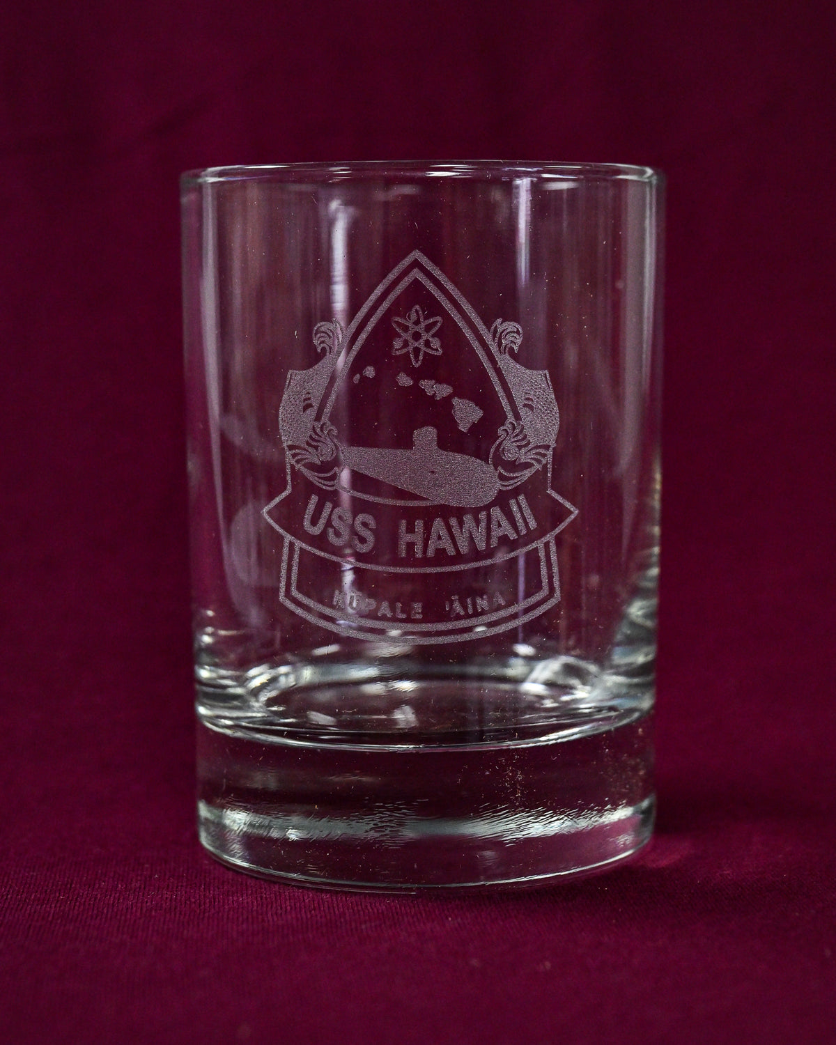 Command Crest Engraved 10oz Lowball Glass