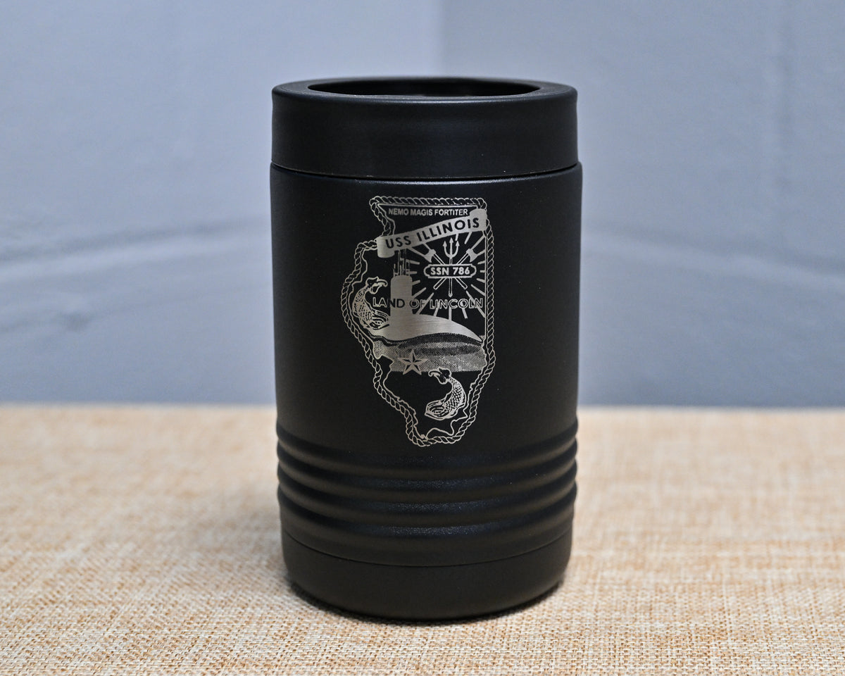 Engraved Command Crest Metal Can Holder