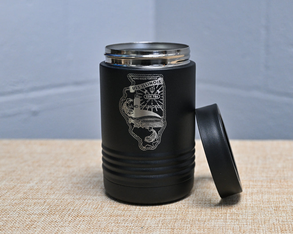 Engraved Command Crest Metal Can Holder