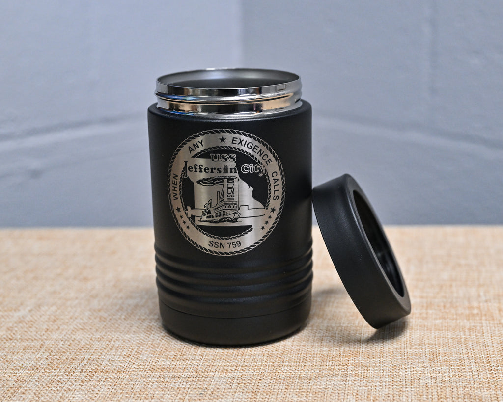 Engraved Command Crest Metal Can Holder