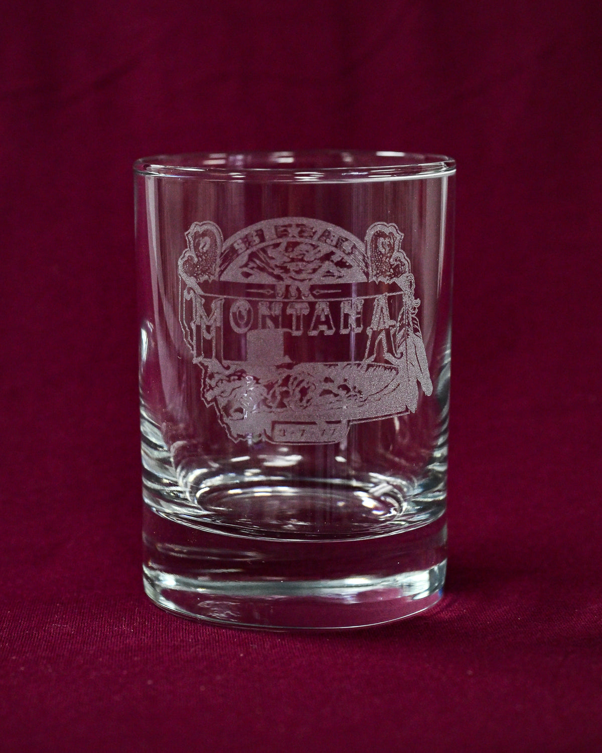 Command Crest Engraved 10oz Lowball Glass