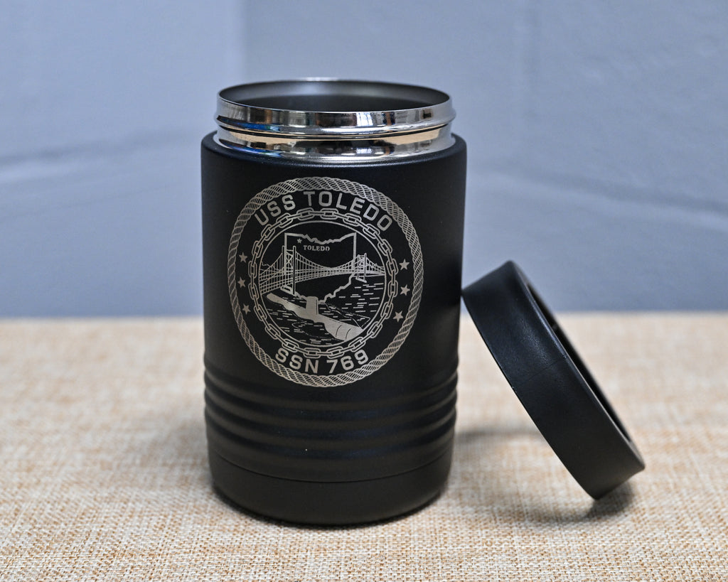 Engraved Command Crest Metal Can Holder