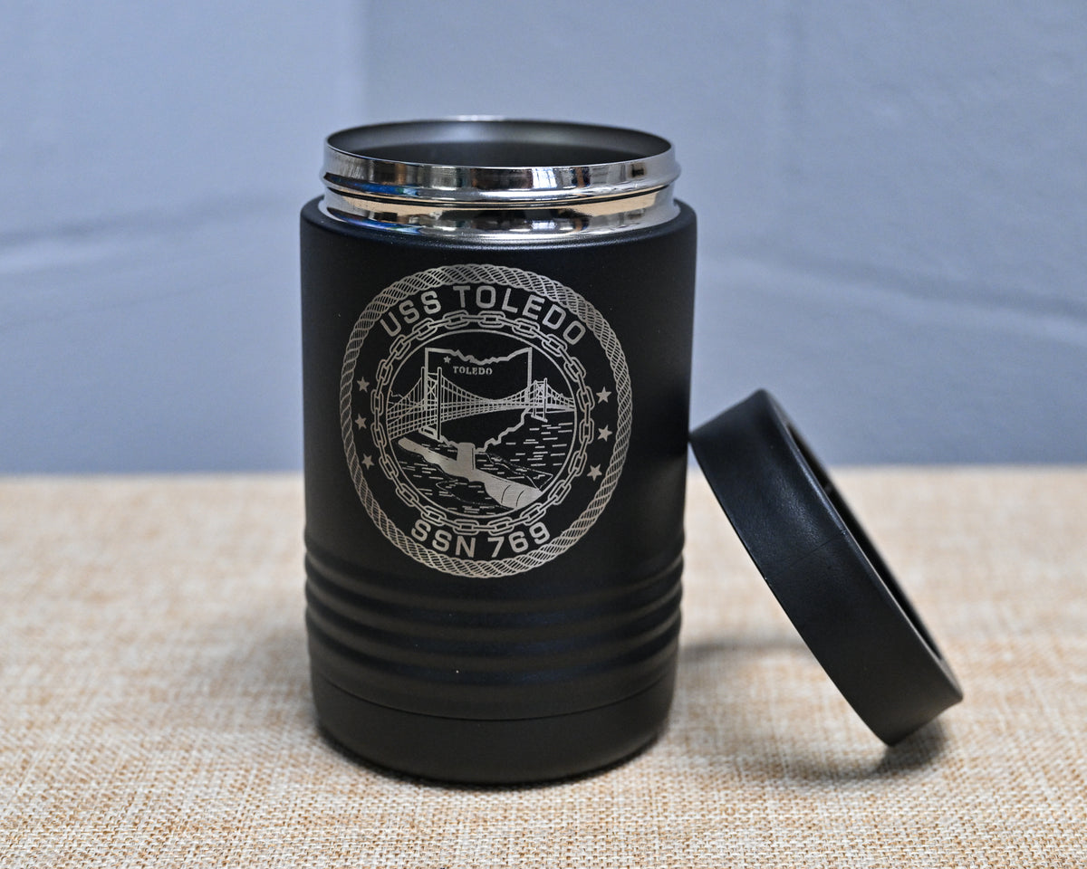 Engraved Command Crest Metal Can Holder