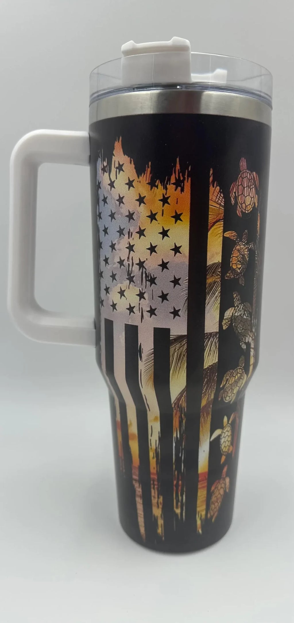 40oz Tumbler with handle and straw