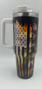 40oz Tumbler with handle and straw