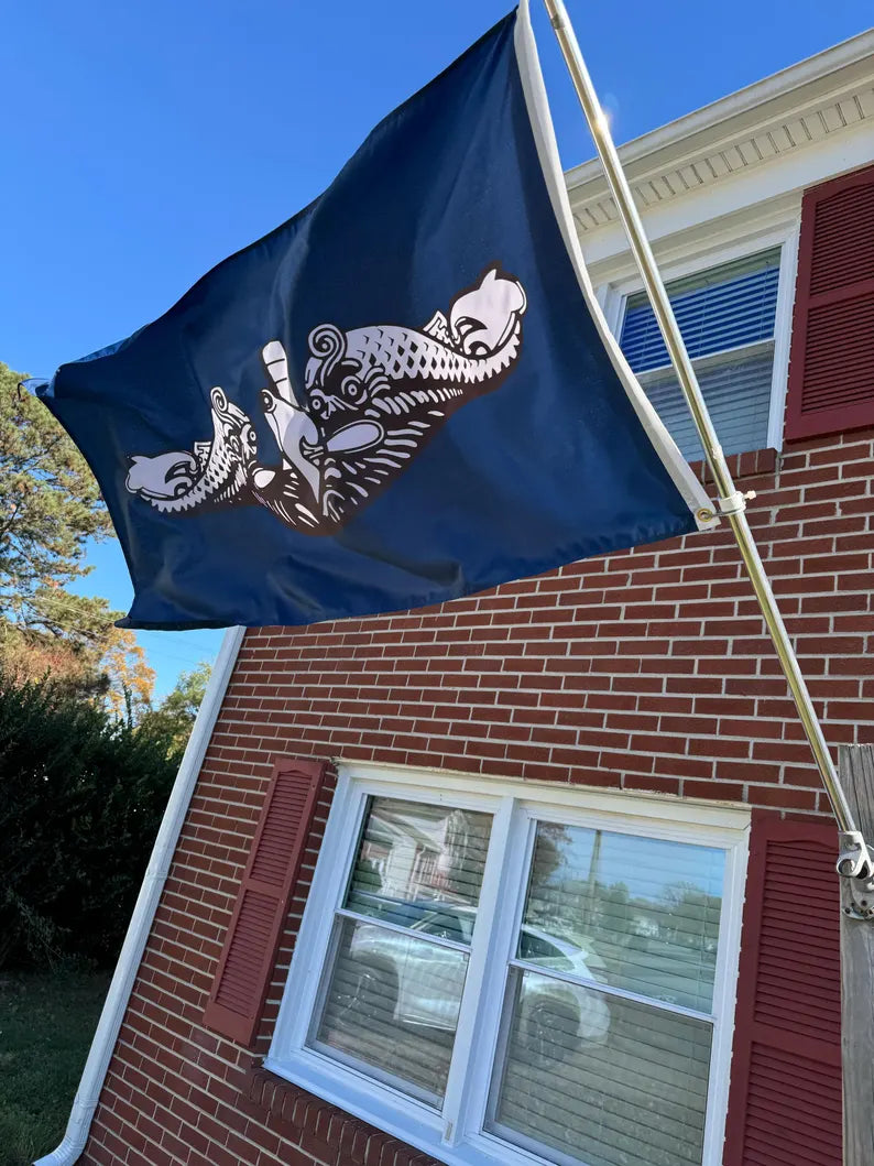 Indoor/Outdoor Submarine Dolphins Flag