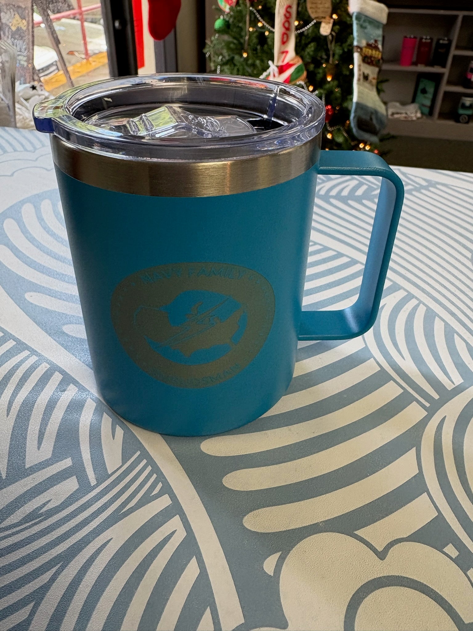 12oz Coffee Mugs Navy Themed