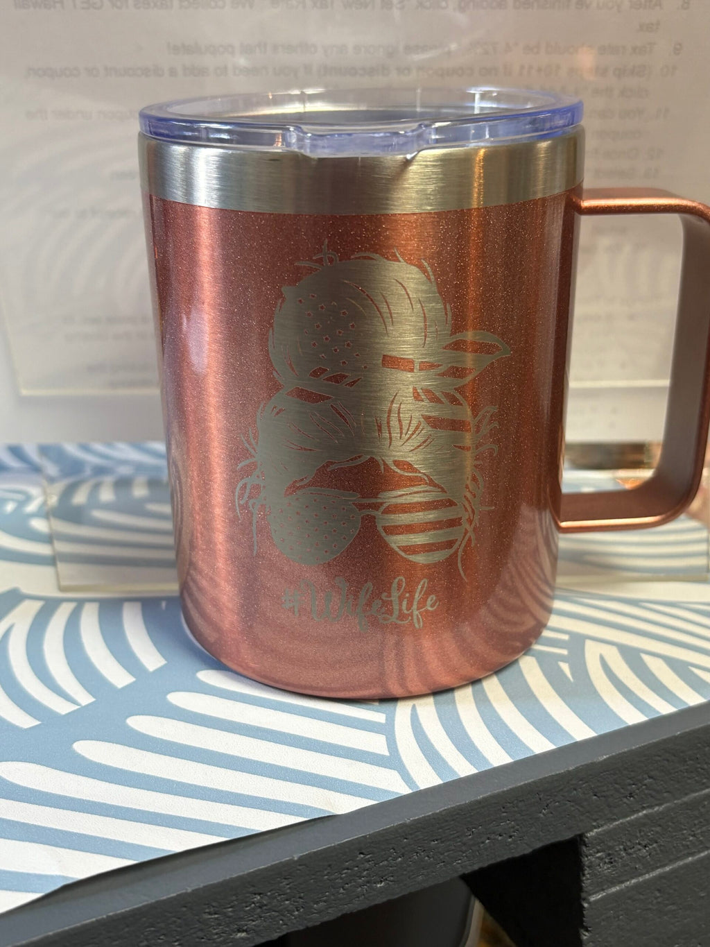 12oz Coffee Mugs Navy Themed