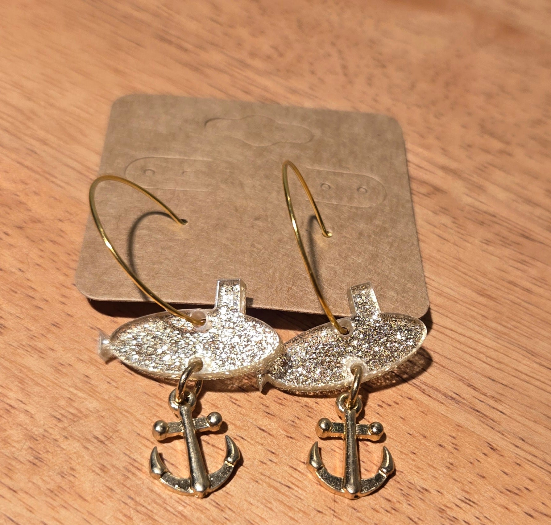 Dolphins Off the Bow Submarine Dangle Earrings