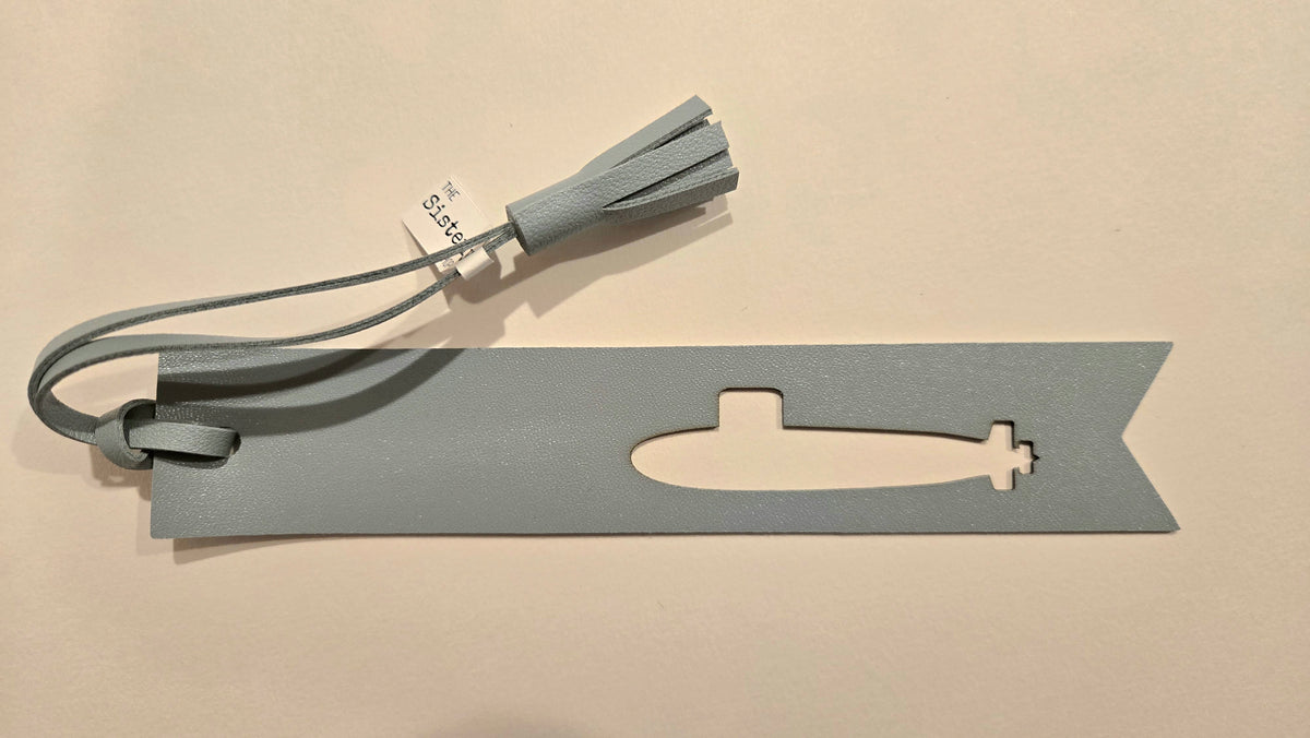 The Sisterly Shop Submarine Leather Bookmark
