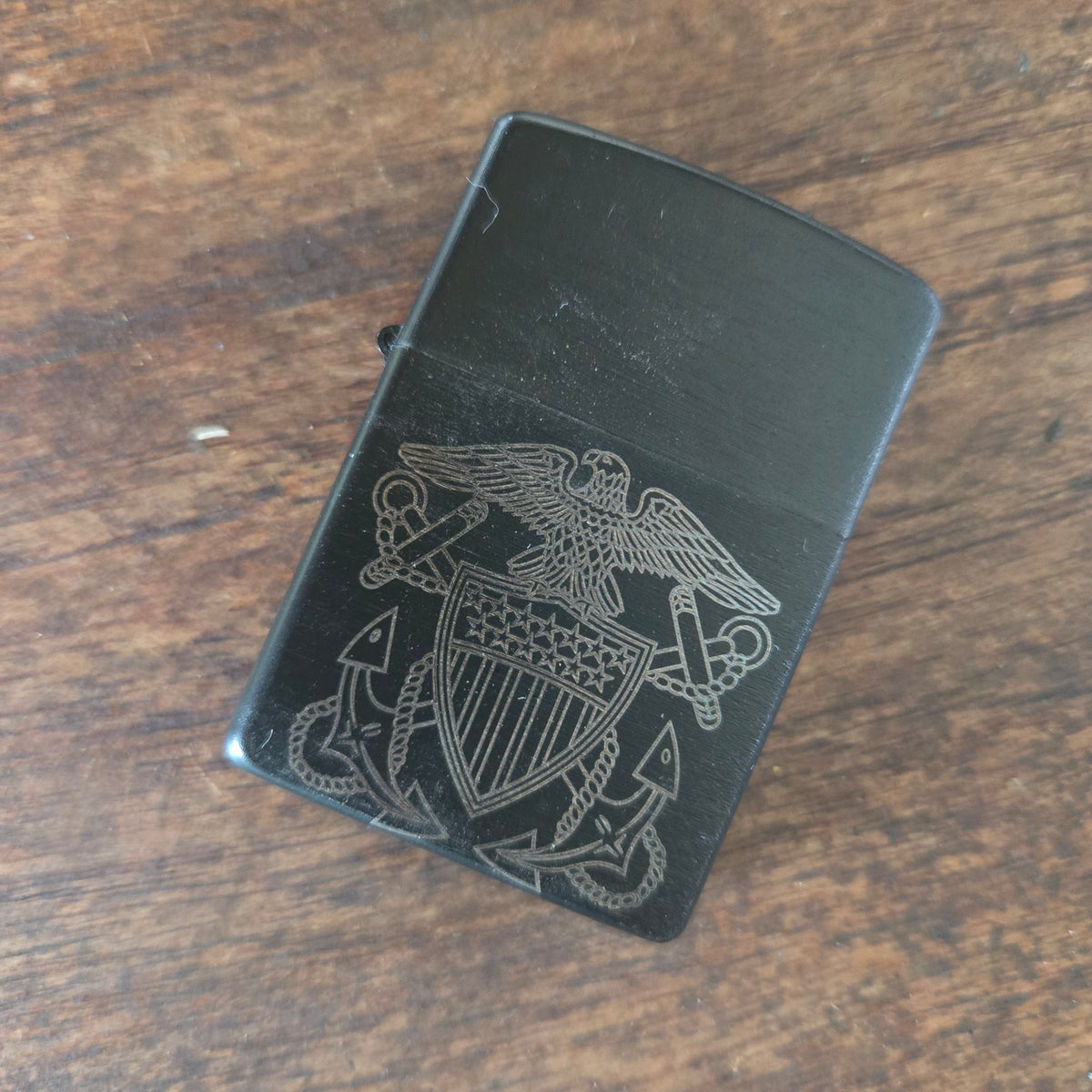 Engraved Black Refillable Lighter