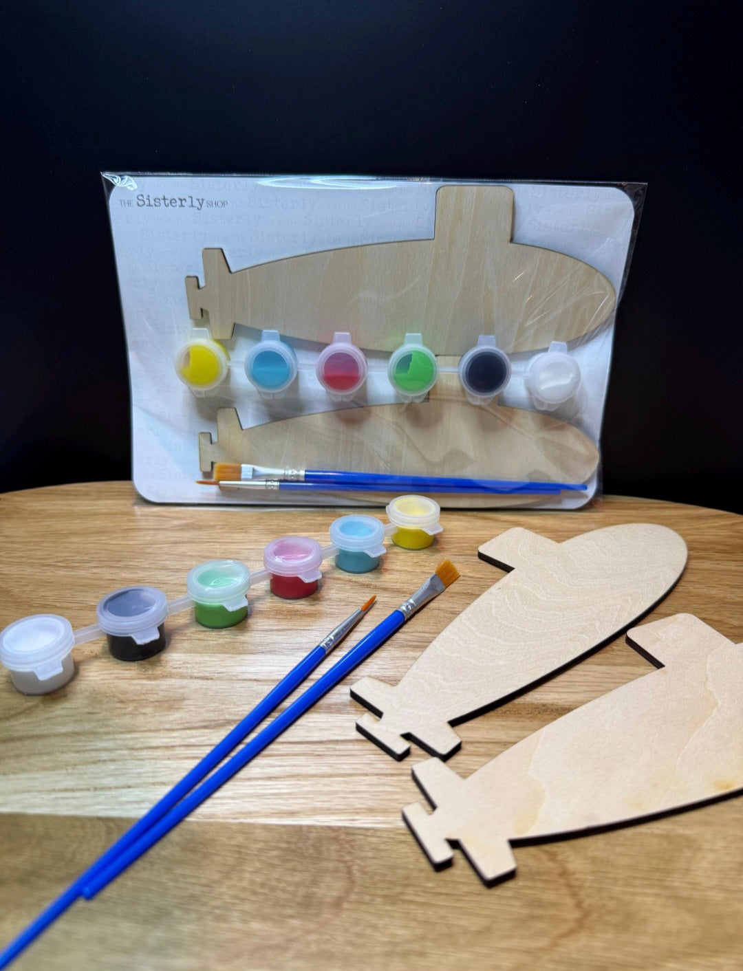 The Sisterly Shop - Wooden Submarine Paint Kit
