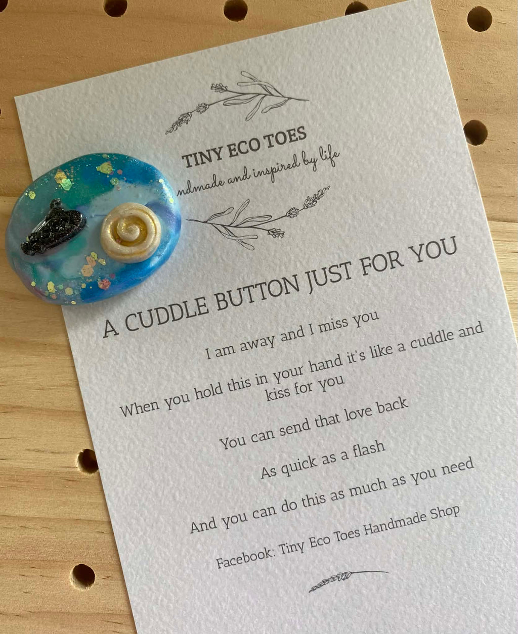 Tiny Eco Toes Handmade Shop - Cuddle Button