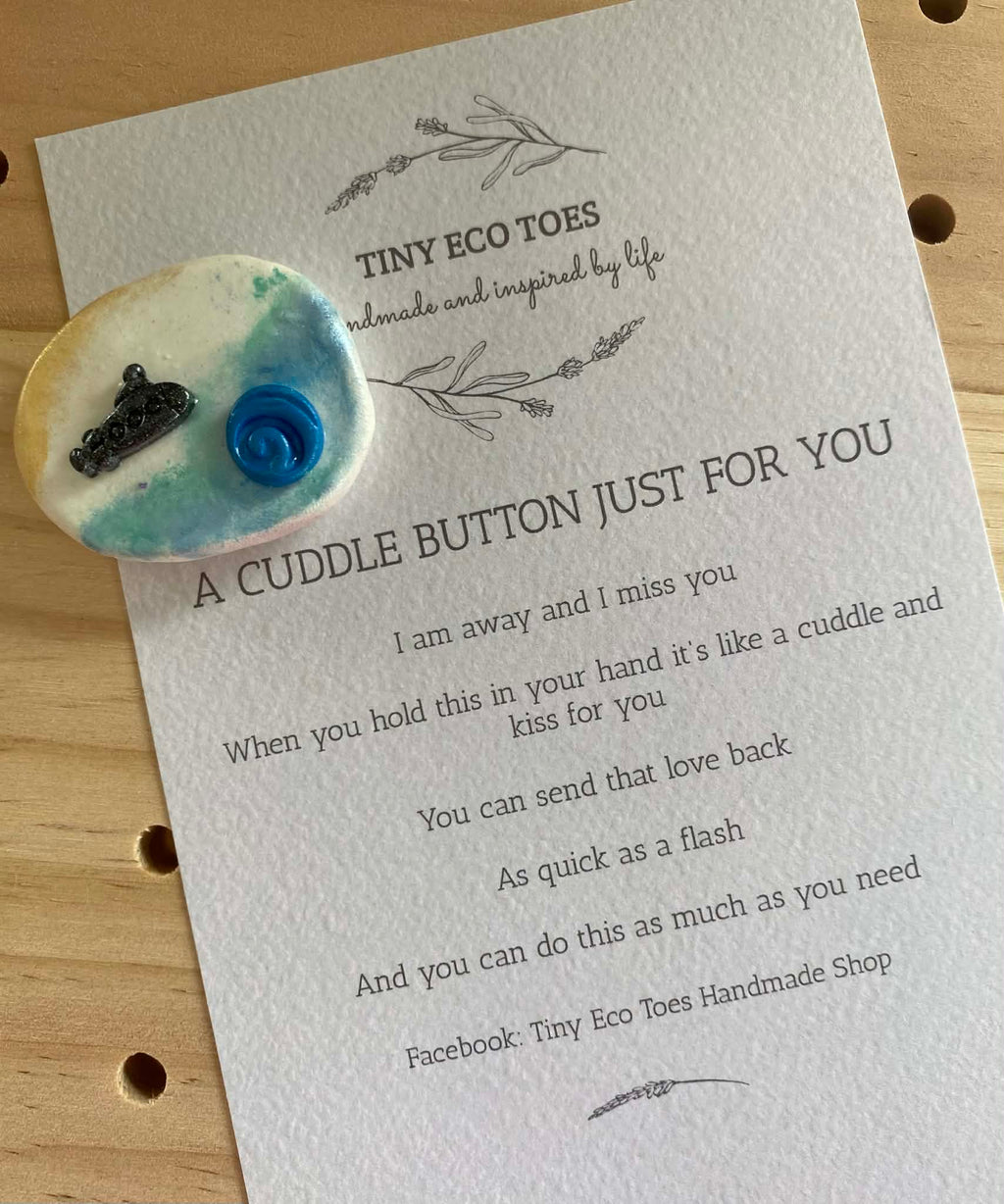 Tiny Eco Toes Handmade Shop - Cuddle Button