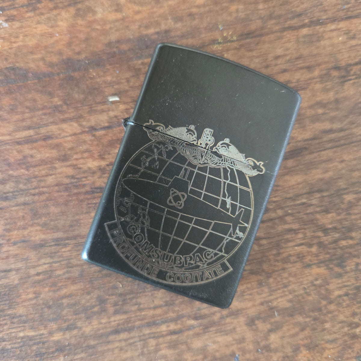 Engraved Black Refillable Lighter