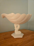 Vintage Westmoreland Milk Glass Dolphin Compote Dish
