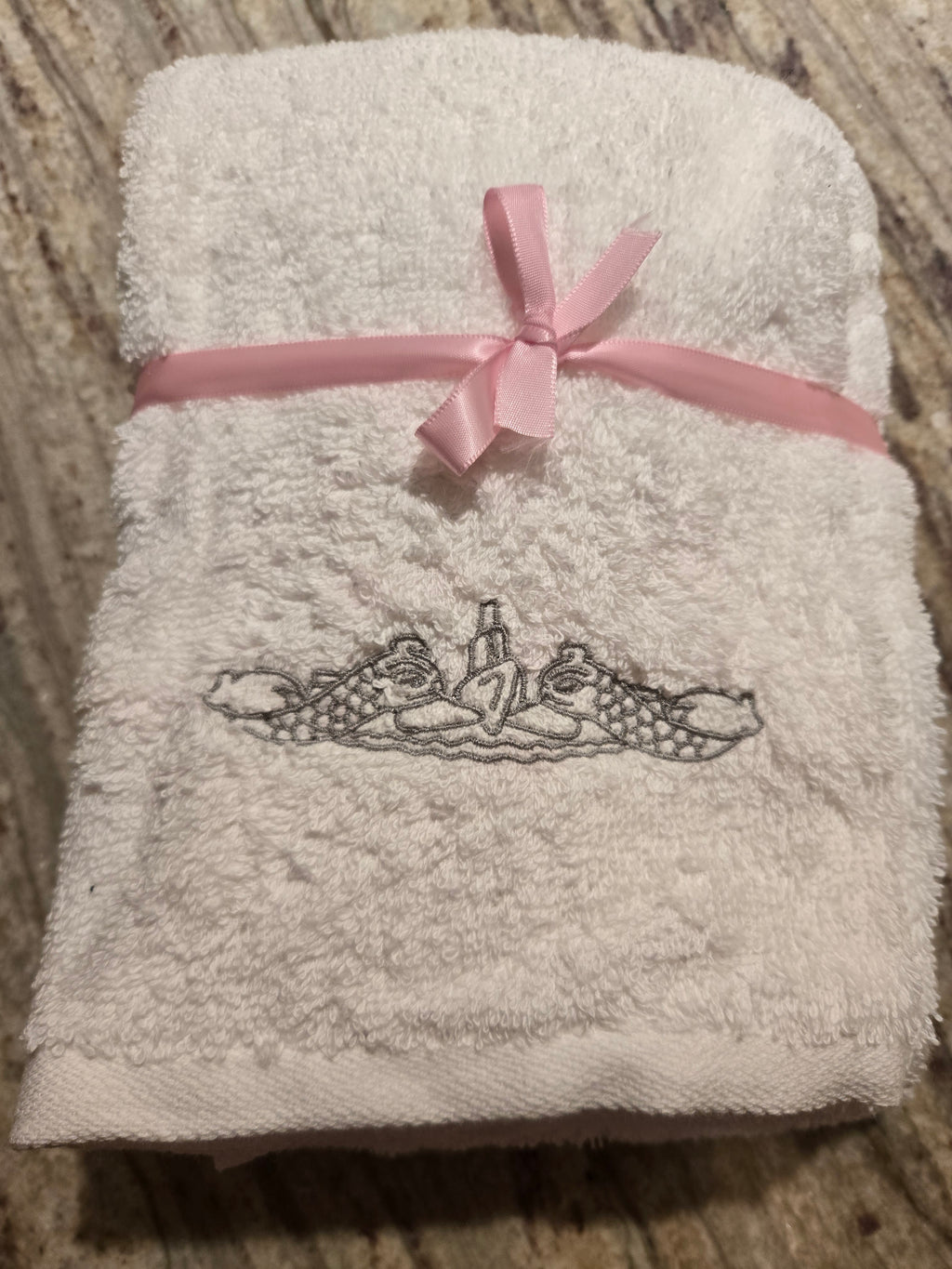 Salty Stitch Embroidered Hand Towel Set