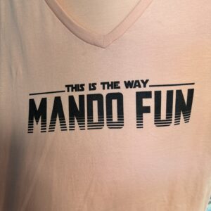 Mando Fun, Pink V-Neck - medium