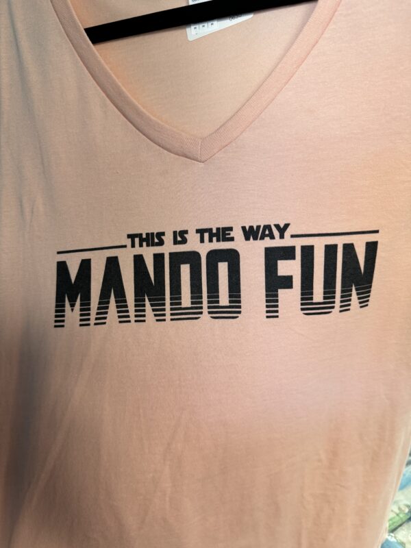 Mando Fun, Pink V-Neck - medium