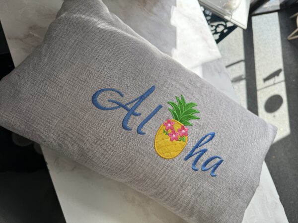 Aloha Embroidered Pillow