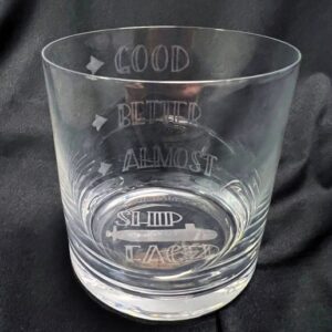 "Ship Faced" Etched Whiskey Glasses