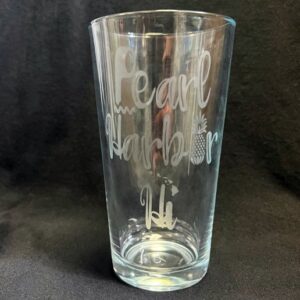 Pearl Harbor Etched Pint Glass