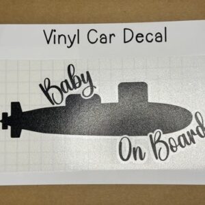 Baby on Board Vinyl Car Decal (black)