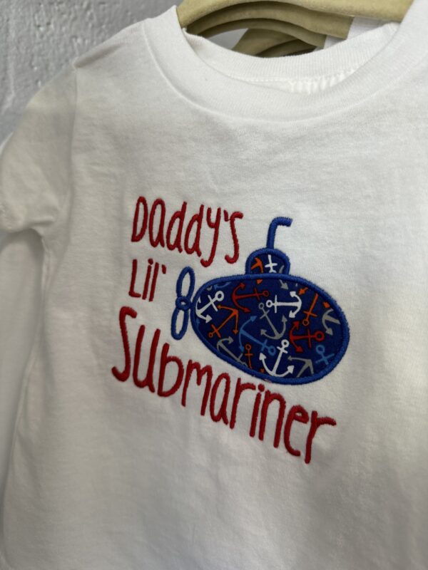 Children’s Embroidered T-shirts - Daddy's Lil' Submariner - 18 mo