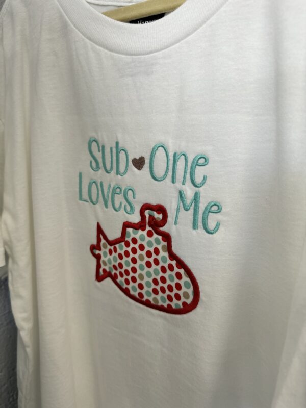 Children’s Embroidered T-shirts - Sub One Loves Me - Youth L