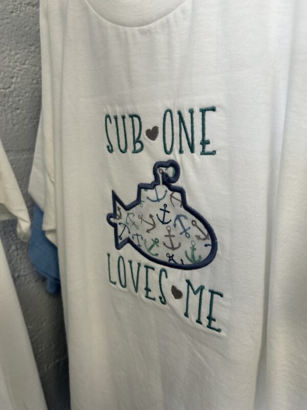 Children’s Embroidered T-shirts - Sub One Loves Me - Youth L