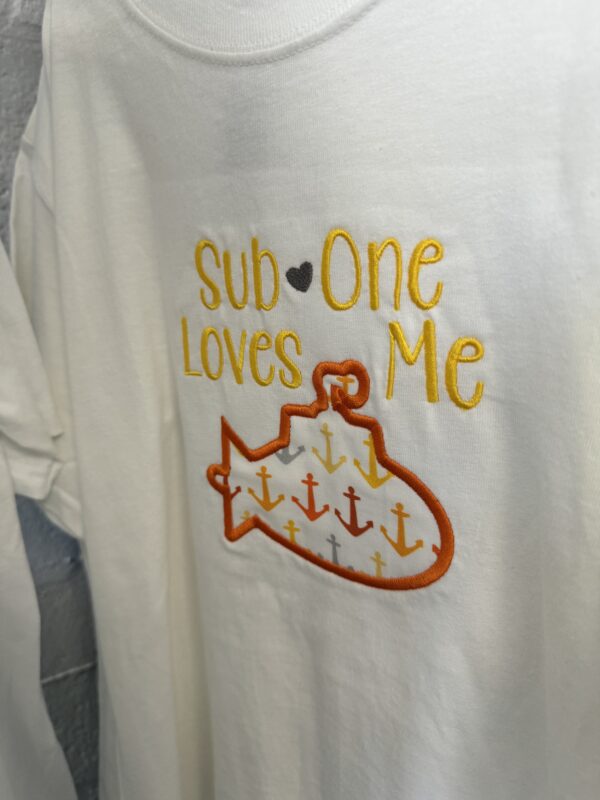 Children’s Embroidered T-shirts - Sub One Loves Me - Youth M