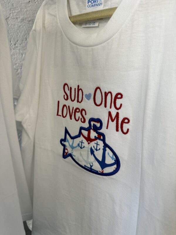 Children’s Embroidered T-shirts - Sub One Loves Me - Youth Sm