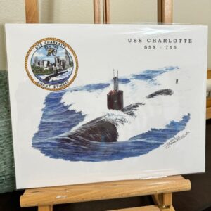 Tom Denton Boat Print - USS Charlotte