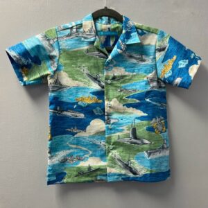 Tori Richard Kid's Submarine Aloha Shirt - Blue