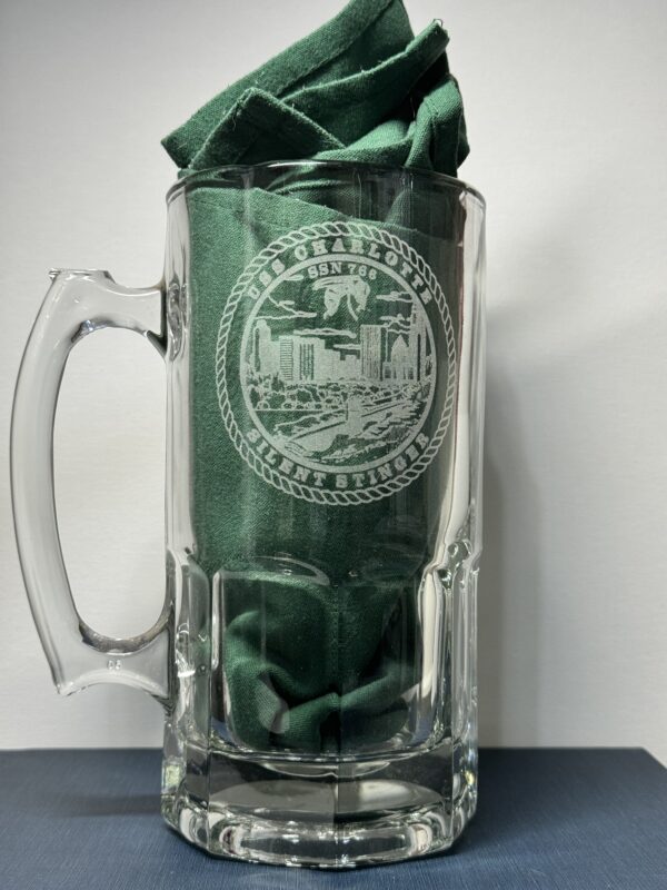 34oz Beer Mug - USS Charlotte (SSN-766)