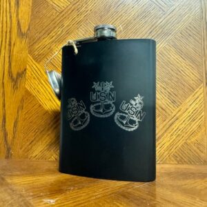 8oz Black Stainless Steel Flask - CPO Anchors