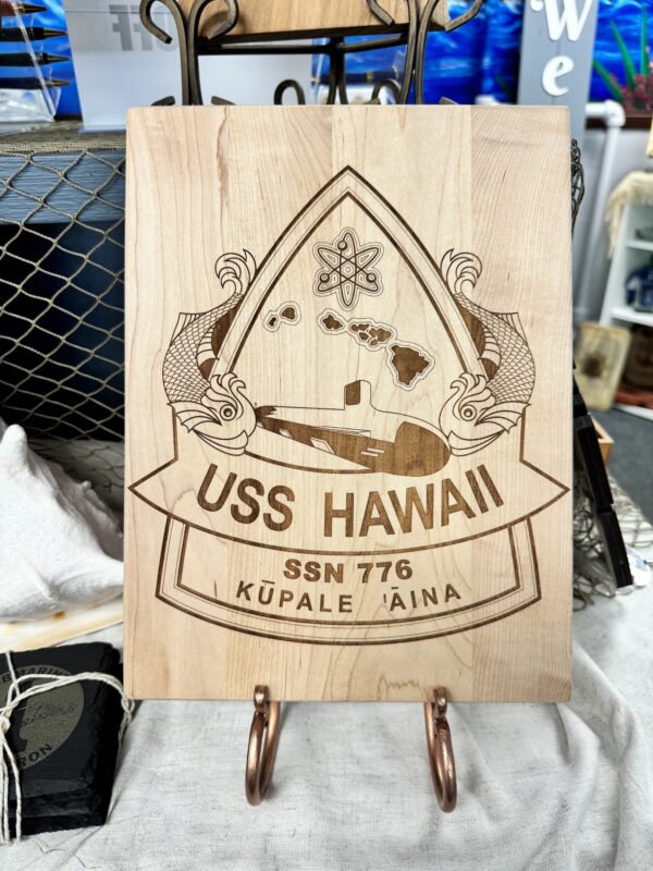 Command Cutting Board - USS Hawaii (9x12)