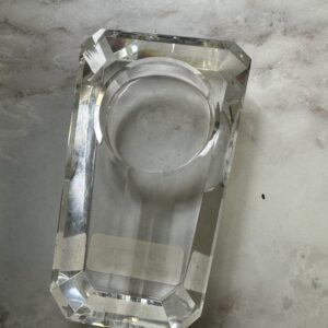 Crystal Cigar Ashtray w/ Etching