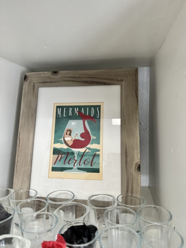 Framed Modern Rosie Print - Mermaid Merlot