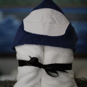 Navy Hooded Bath Towel - Enlisted Cover