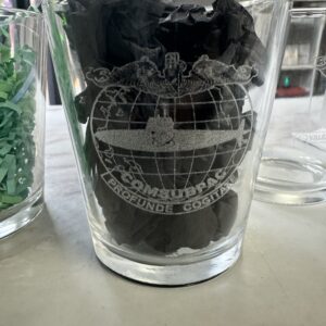 Whiskey Glass with Etching - COMSUBPAC